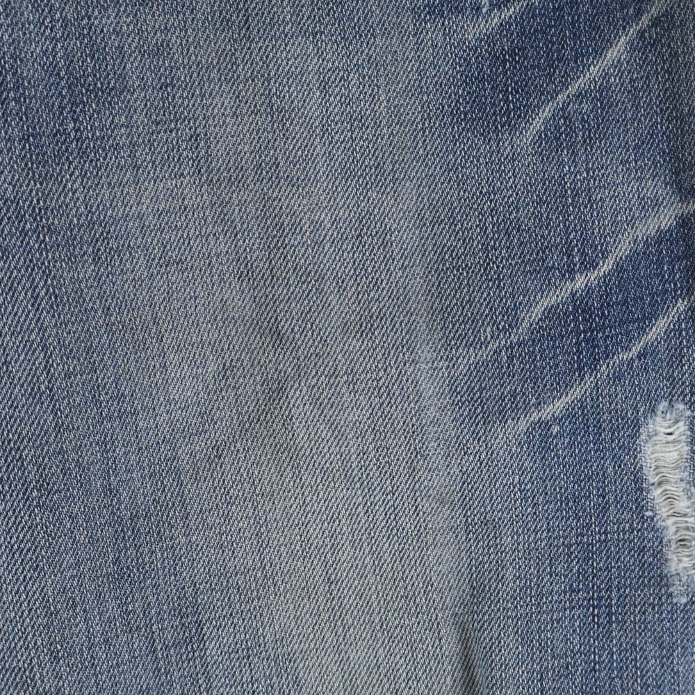 DOLCE & GABBANA(ドルチェアンドガッバーナ) ローライズ ボタンフライ スキニー ダメージデニムパンツ ジーンズ インディゴ