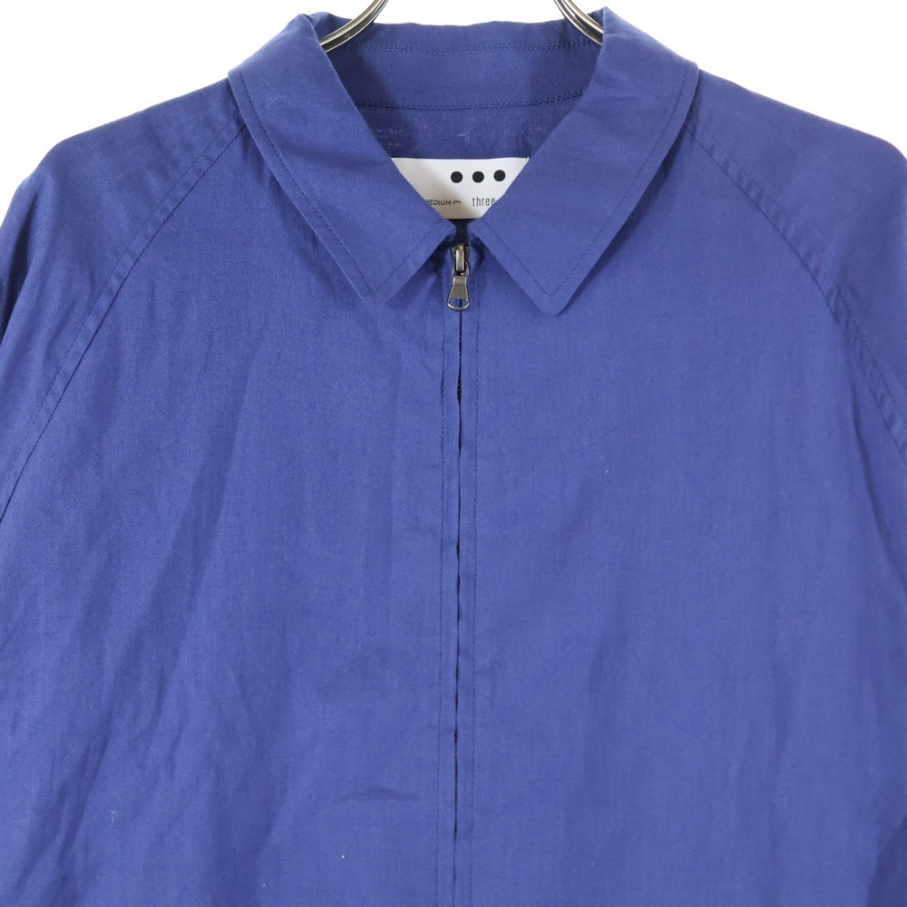 three dots(スリードッツ) ポリエステル レギュラーカラー スイングトップ ジャケット ネイビー 79314283