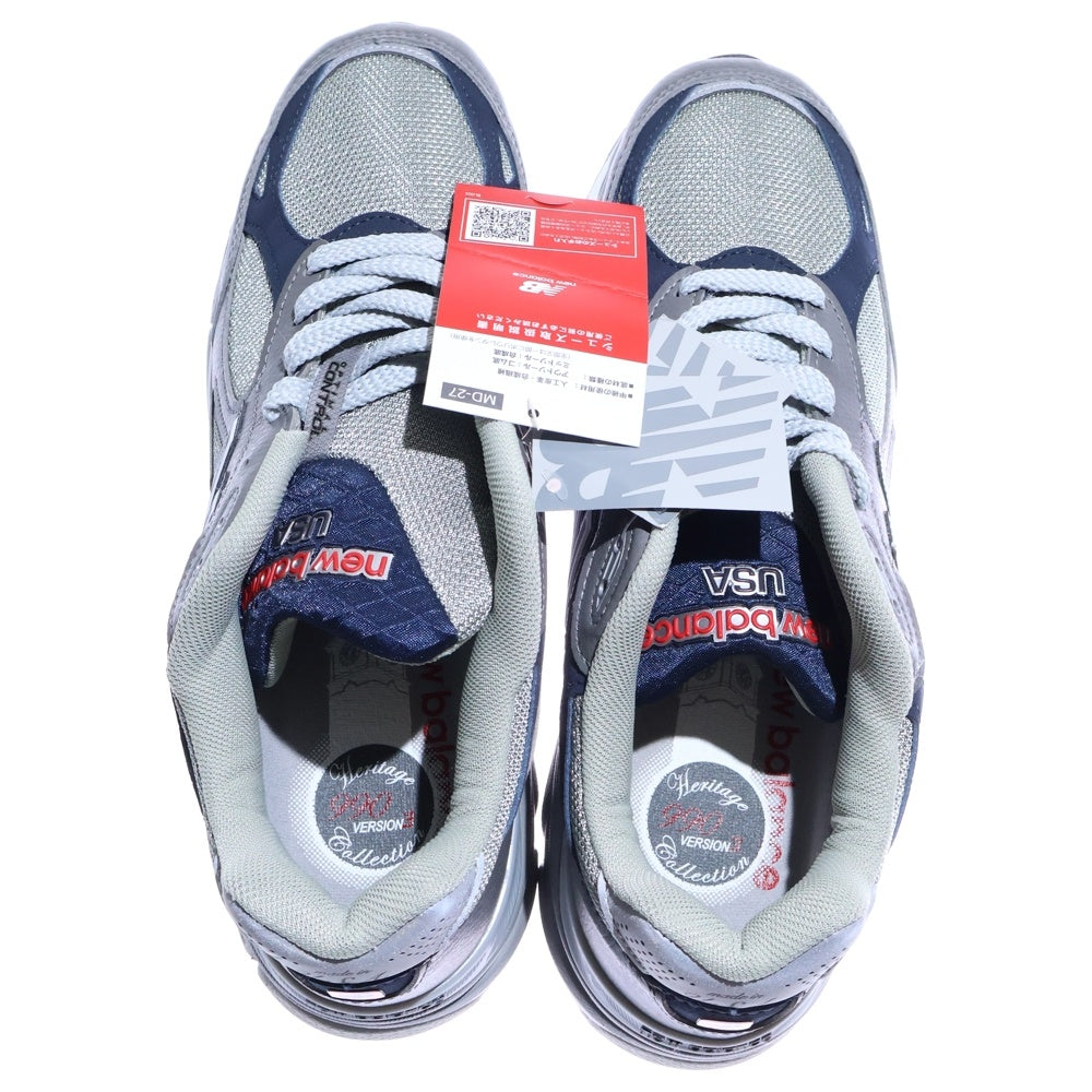 New Balance(ニューバランス) M990GJ3 メッシュ ローカットスニーカー グレー/ネイビー US10.5/28.5cm