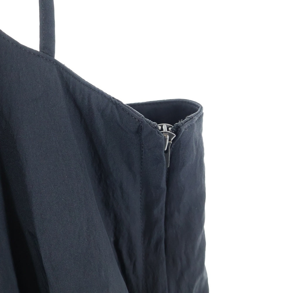 AKIRA NAKA(アキラナカ) レーヨン混 ナイロン ノースリーブワンピース ドレス レディース ブラック AS2455-BK