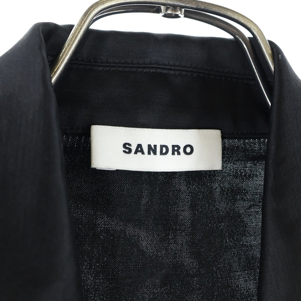 sandro(サンドロ) SHORT OPENWORK DRESS ショート オープンワーク ドレス ワンピース レディース ブラック SFPRO02723