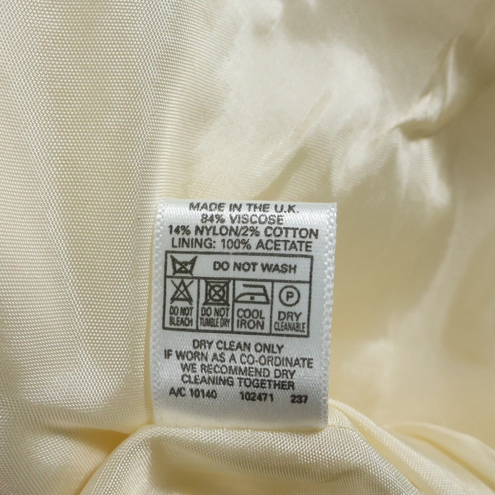 NO BRAND(ノーブランド) RICHARDS (リチャーズ) 花刺繍 シングルテーラードロングジャケット レディース アイボリー