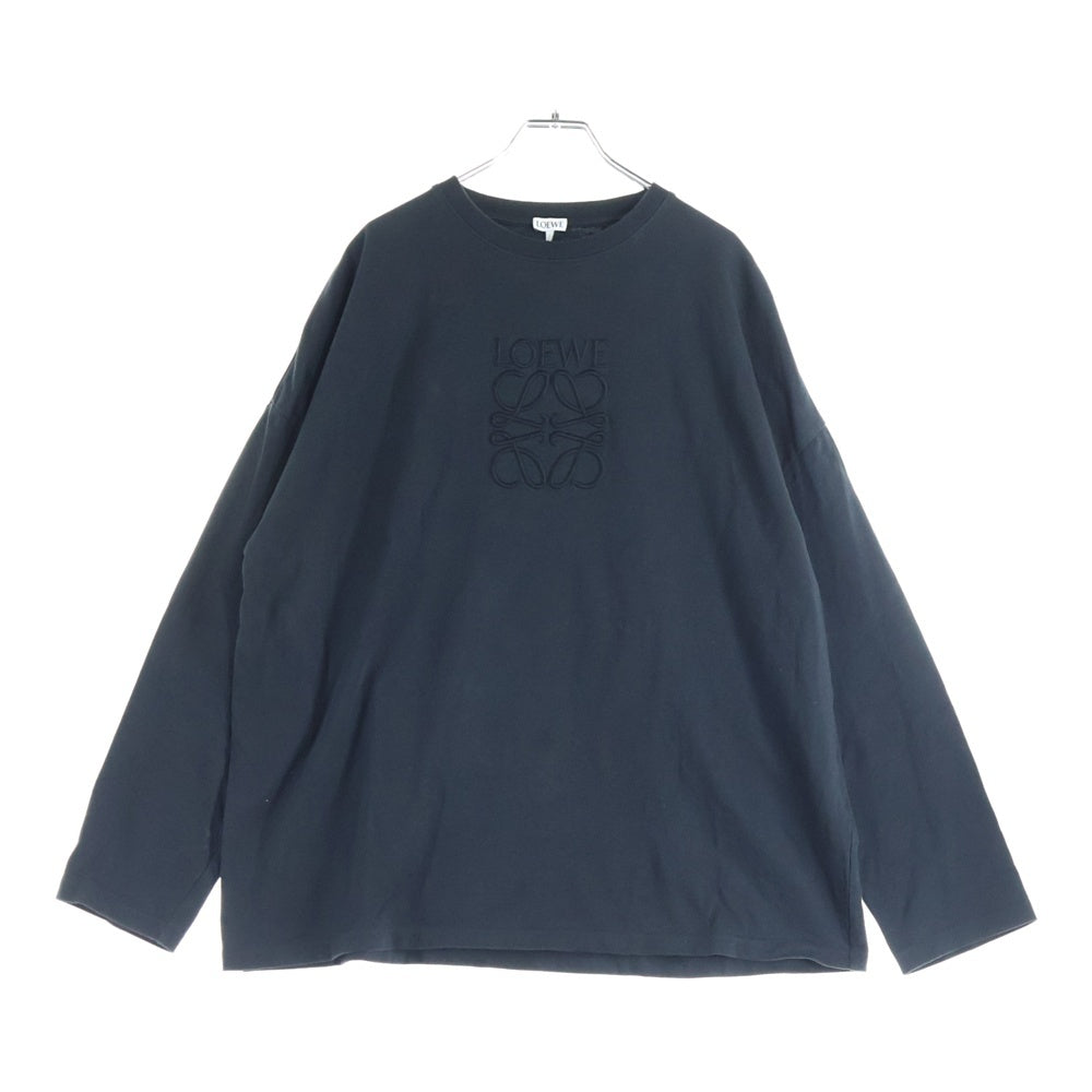 LOEWE(ロエベ) アナグラムロゴ クルーネック長袖Tシャツ カットソー ブラック H526Y22XAX