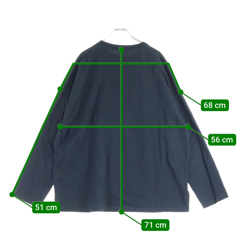 LOEWE(ロエベ) アナグラムロゴ クルーネック長袖Tシャツ カットソー ブラック H526Y22XAX