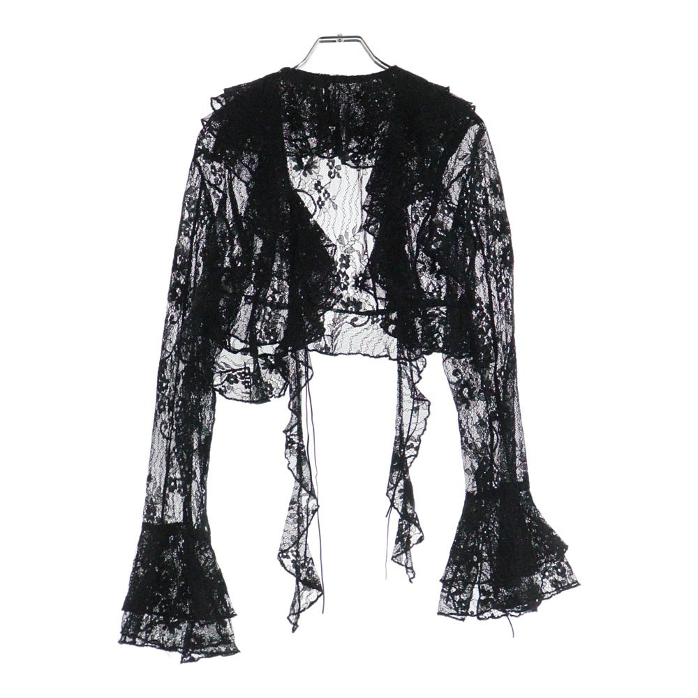 PRANK PROJECT(プランクプロジェクト) シースルー ショート丈 ロングスリーブ ブラウス レディース ブラック