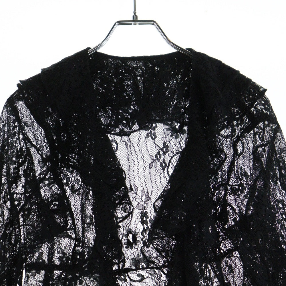 PRANK PROJECT(プランクプロジェクト) シースルー ショート丈 ロングスリーブ ブラウス レディース ブラック