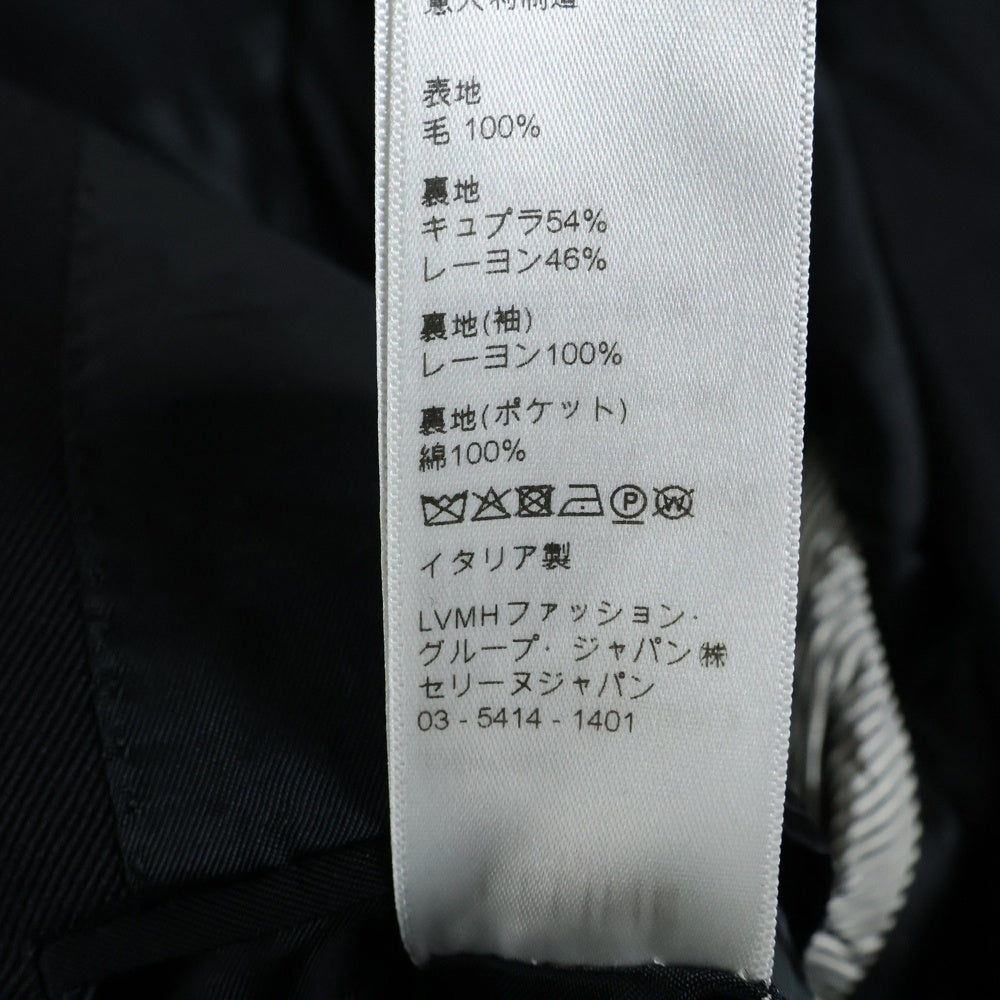 CELINE(セリーヌ) 2D SHORT JACKET IN DIAGONAL WOOL ショート ダブルテーラードジャケット イン ディアゴナル ウール ブラック 2V687092D