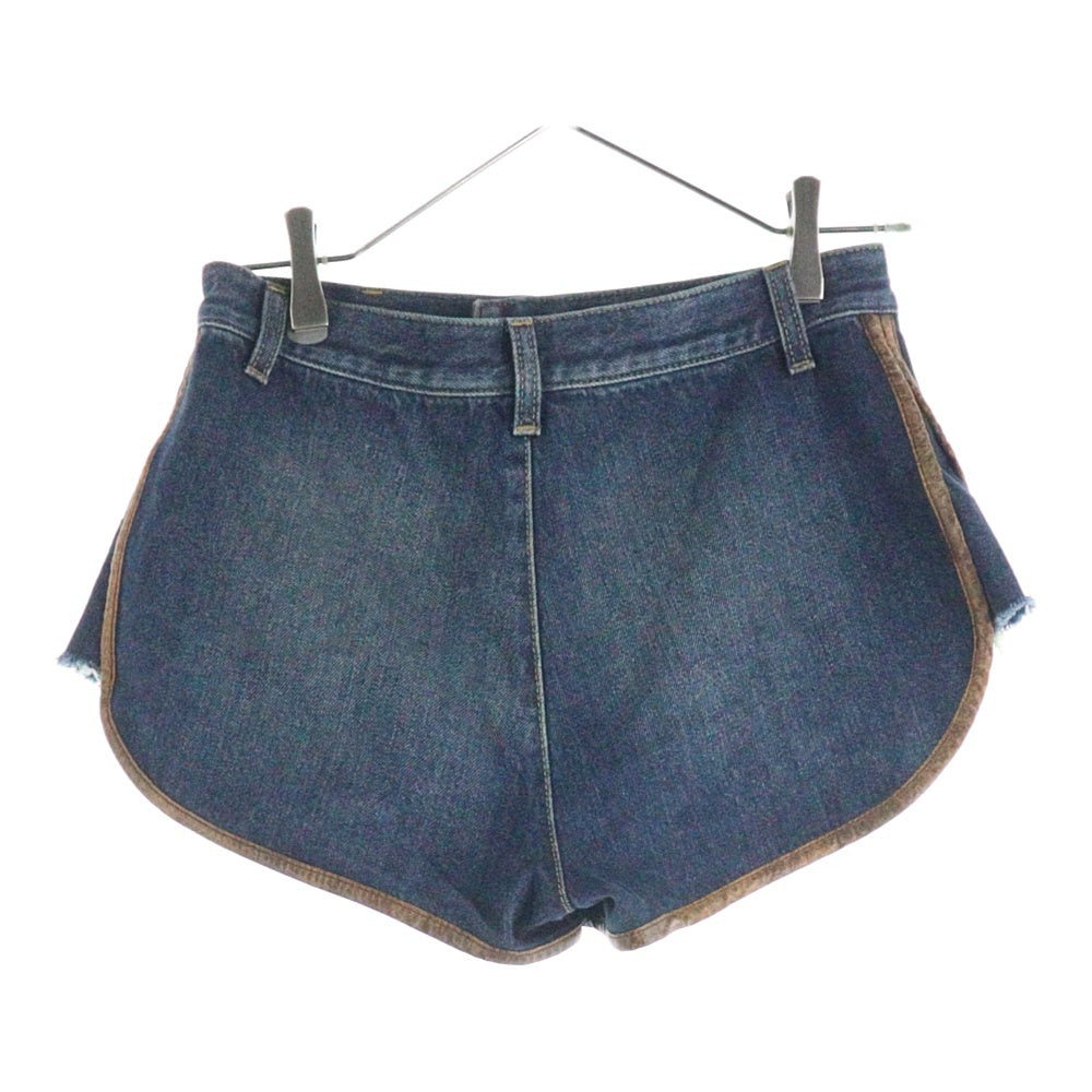 SAINT LAURENT PARIS(サンローランパリ) CONTRAST PIPING DENIM SHORTS コントラスト パイピング デニム ショーツ レディース インディゴ 561424 YC868