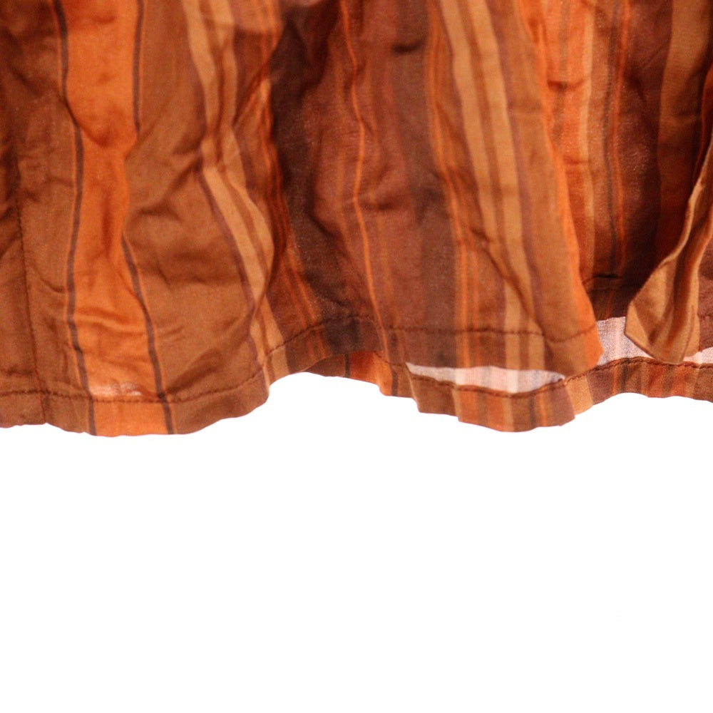 ETRO(エトロ) ストライプ ロングスリーブ レギュラーカラーシャツ オレンジ