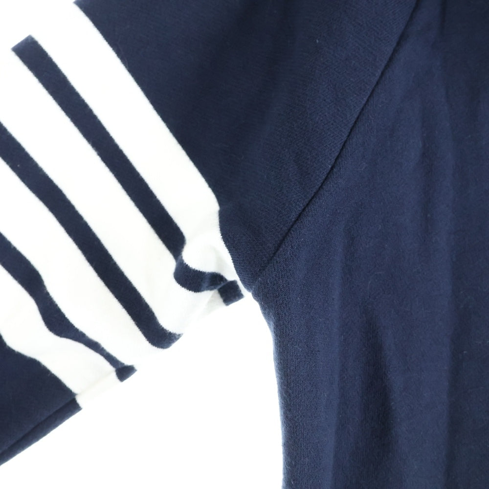 THOM BROWNE(トムブラウン) クラシック ループバック 4BAR フルジップアップ フーディー スウェットパーカー ネイビー FJT001A-00535415