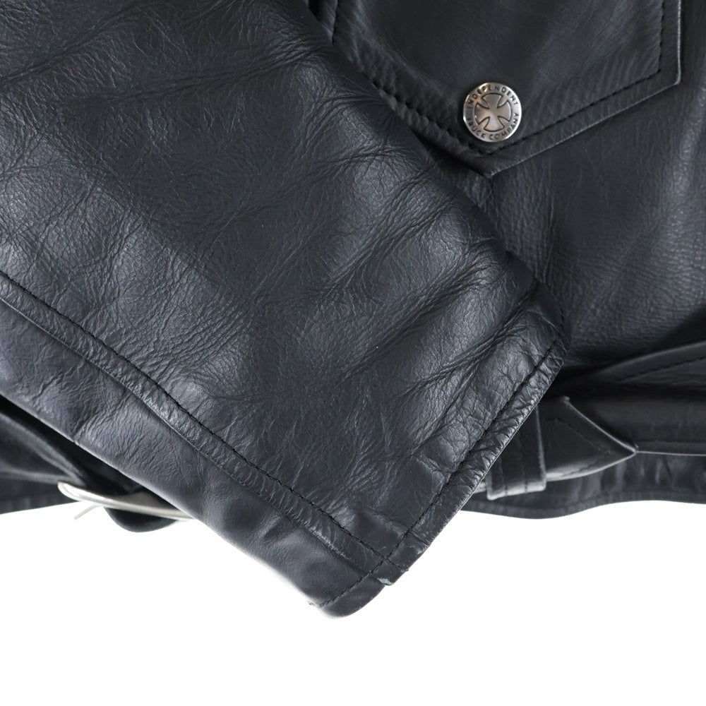 INDEPENDENT(インデペンデント) キルティングライニング ダブルライダース レザージャケット ブラック