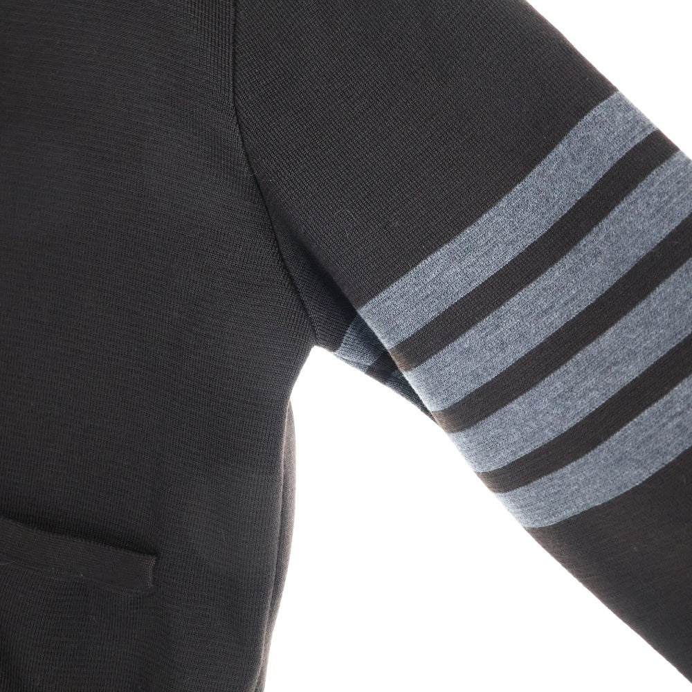 THOM BROWNE(トムブラウン) 4BAR ウール ニットカーディガン ブラウン