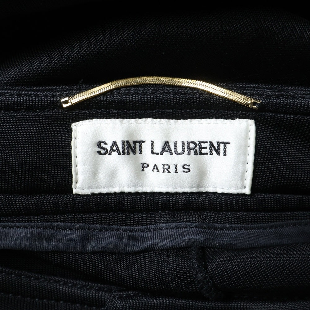 SAINT LAURENT PARIS(サンローランパリ) 22SS SLIM FIT SILK JERSEY PANTS スリム フィット シルク ジャージ イージーパンツ レディース ブラック 685432 Y7E23