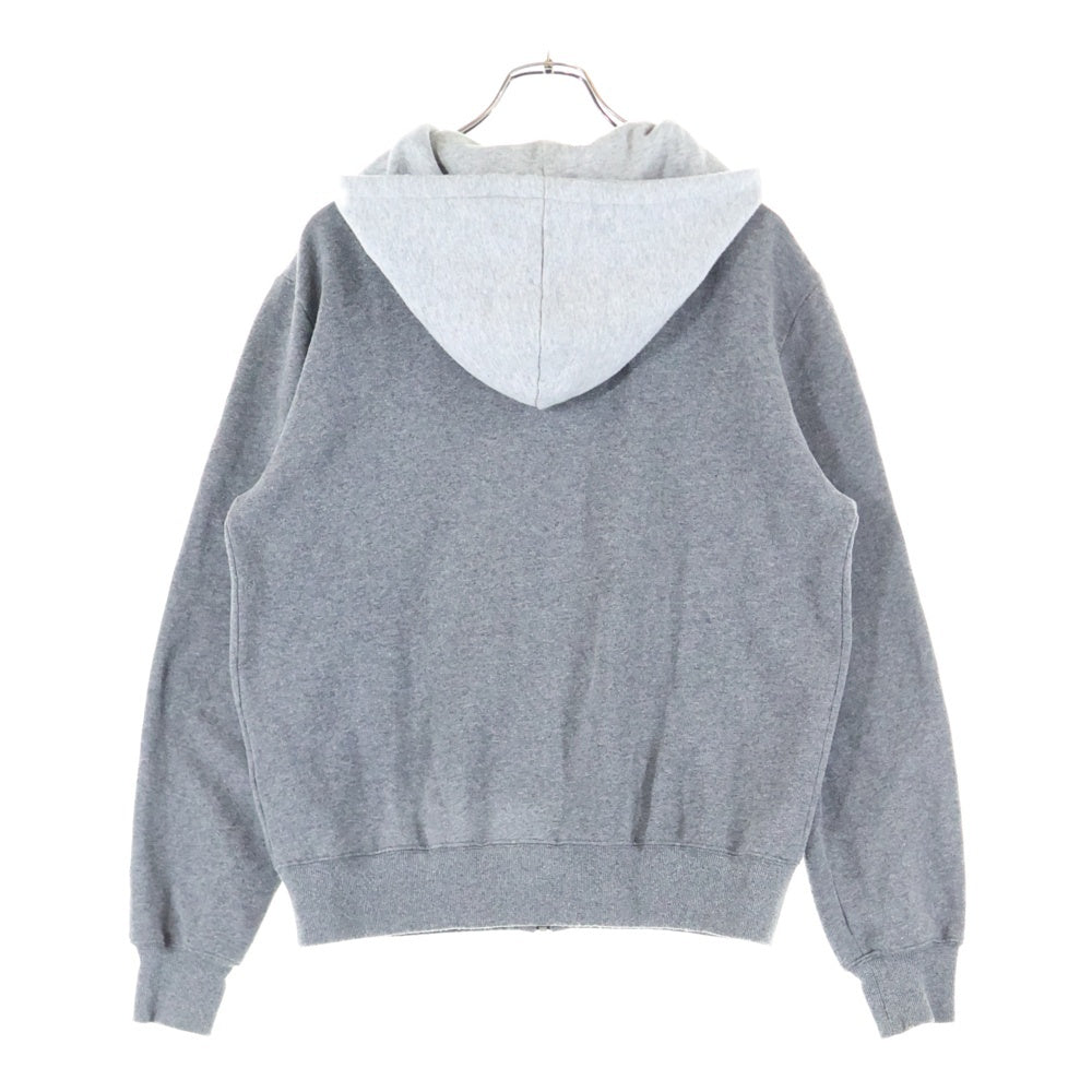 SAINT LAURENT PARIS(サンローランパリ) フード切り替え ジップアップスウェットパーカー フーディー グレー 646312 YBWU2