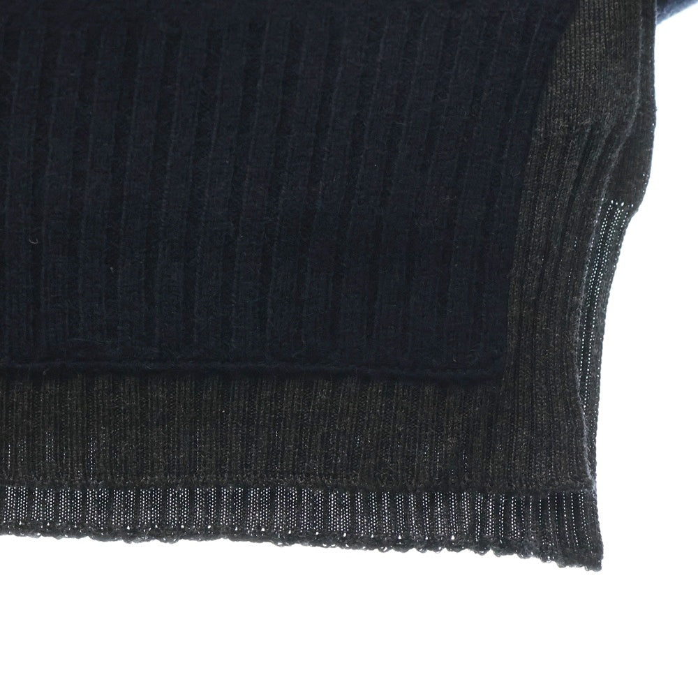 miumiu(ミュウミュウ) ロゴ刺繍 ウールマフラー ストール グレー 5FS004 15RK RFID