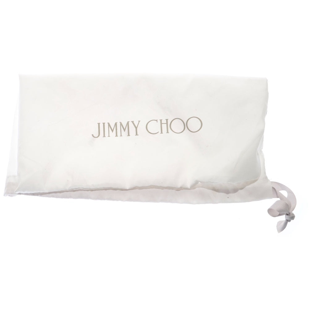 JIMMY CHOO(ジミーチュウ) SCOTTY 110 スコッティ クリスタルチェーン スウェードレザーハイヒール レディース ブラック