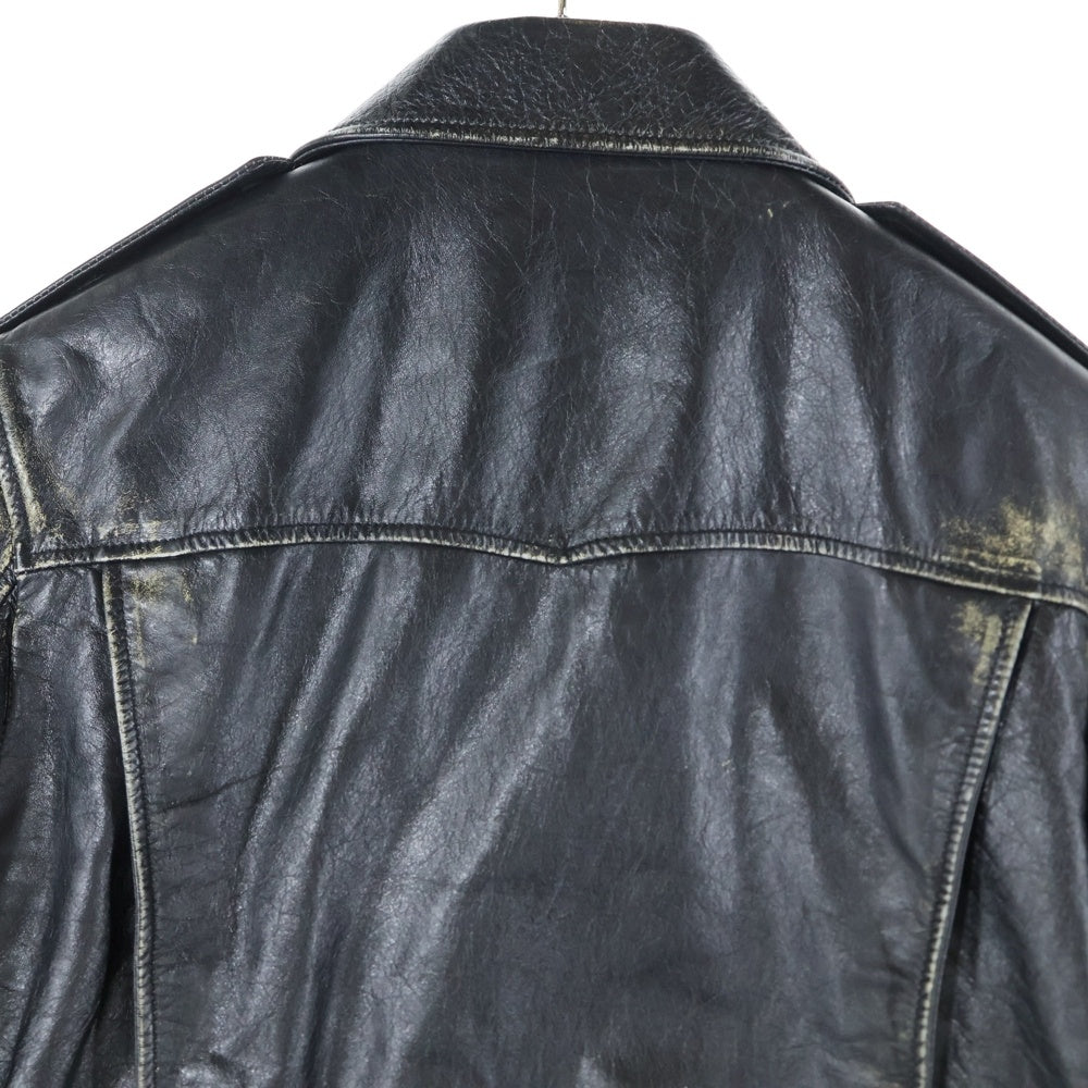 SAINT LAURENT PARIS(サンローランパリ) 16SS L01 ヴィンテージ加工 ダブルライダース レザージャケット ブラック L01O 397290 Y5QD1