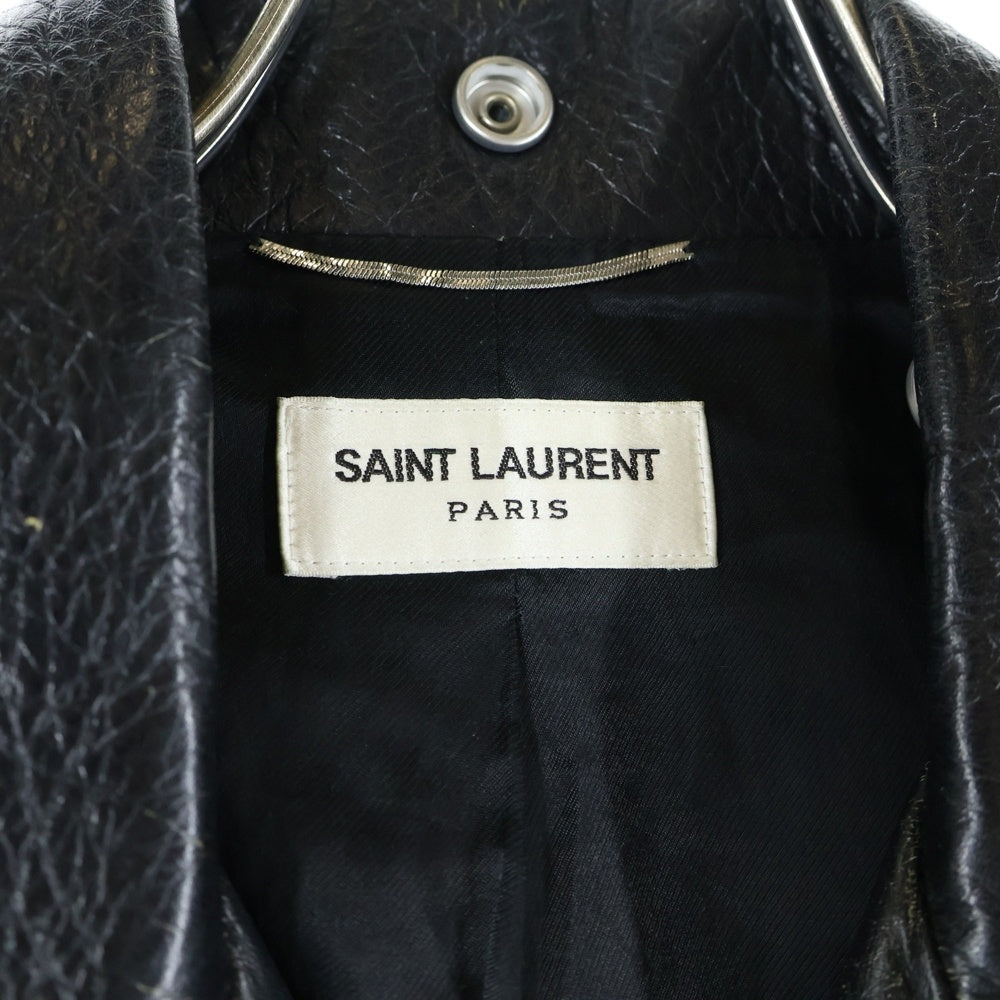 SAINT LAURENT PARIS(サンローランパリ) 16SS L01 ヴィンテージ加工 ダブルライダース レザージャケット ブラック L01O 397290 Y5QD1