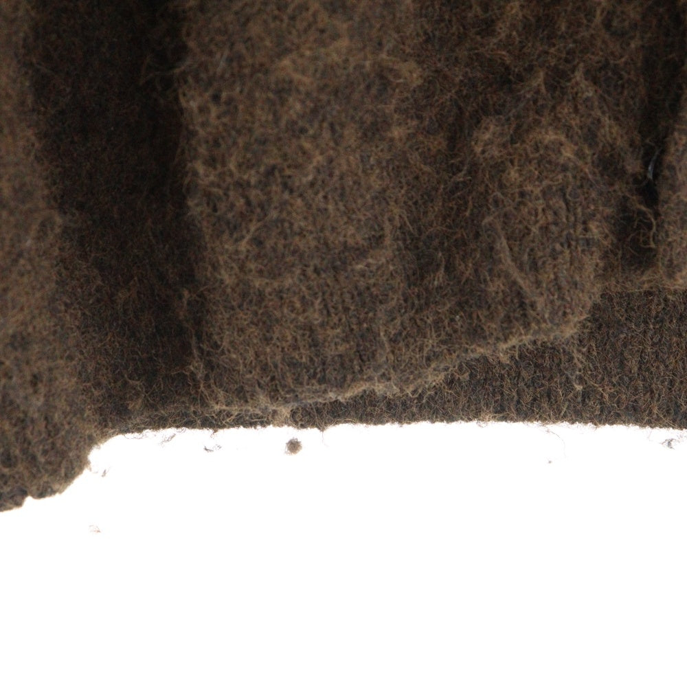THISISNEVERTHAT(ディスイズネバーザット) 23AW Hairy Knit Cardigan ヘアリー ニット カーディガン ブラウン TN233KKNCK01