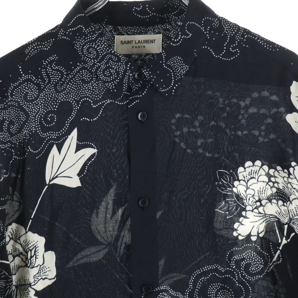 しんすけ　美品　SAINT LAURENT　フラワープリントシャツ　40 美品 SAINT LAURENT フラワープリントシャツ 40 メンズ