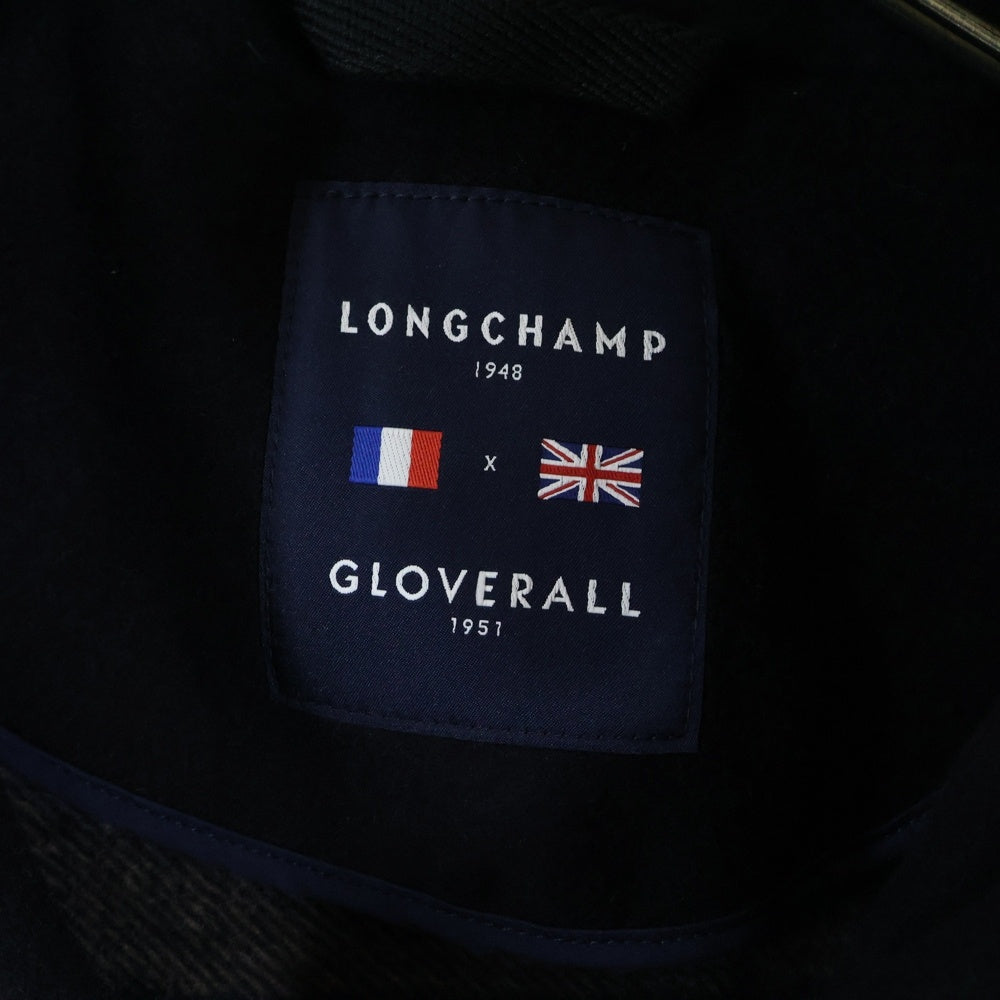 LONGCHAMP(ロンシャン) フーデッド ウール ダッフルコート ジャケット ネイビー 61445CPZ