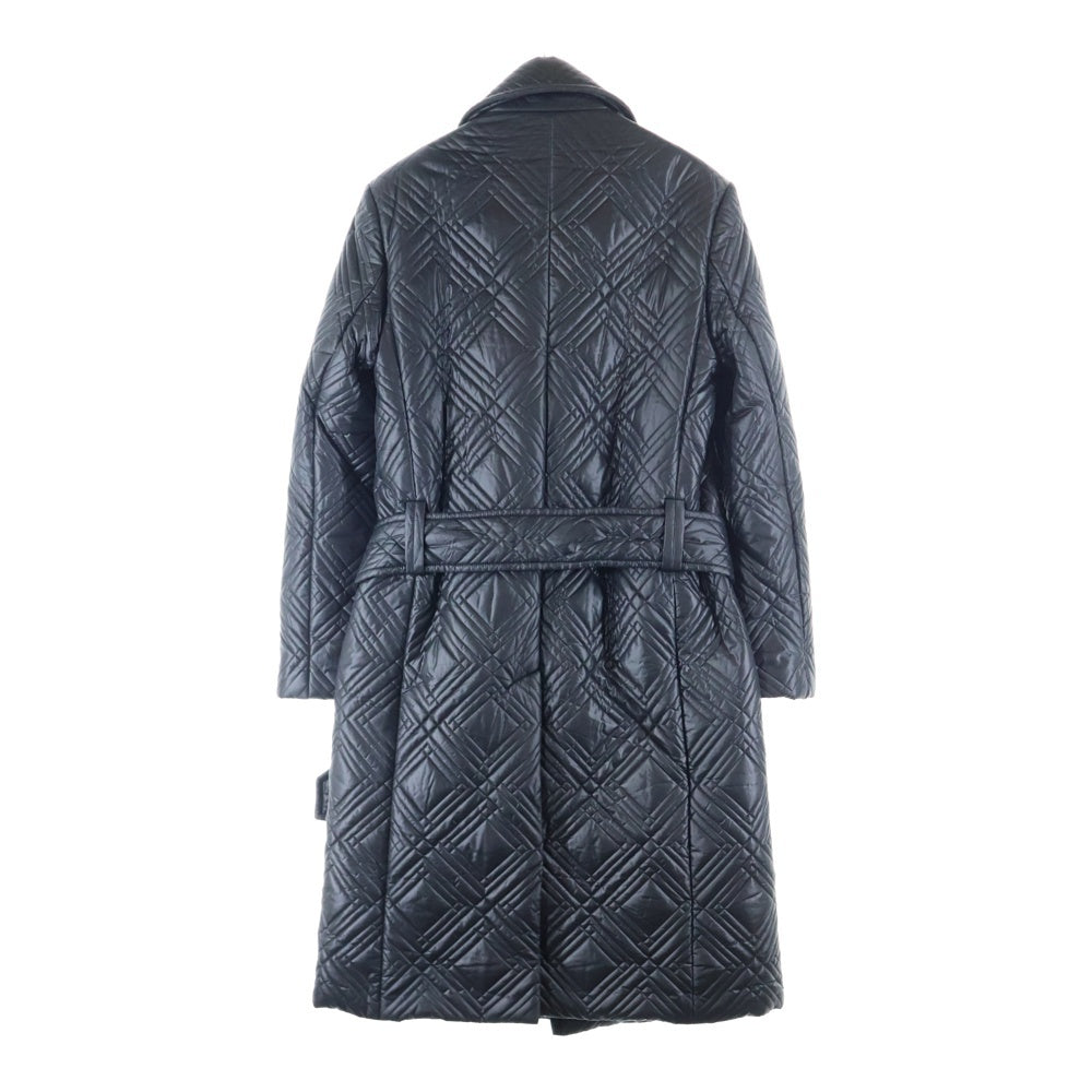SAINT LAURENT PARIS(サンローランパリ) 21AW キルティング ベルテッド パテッドチェスターロングコート ジャケット ブラック 661456