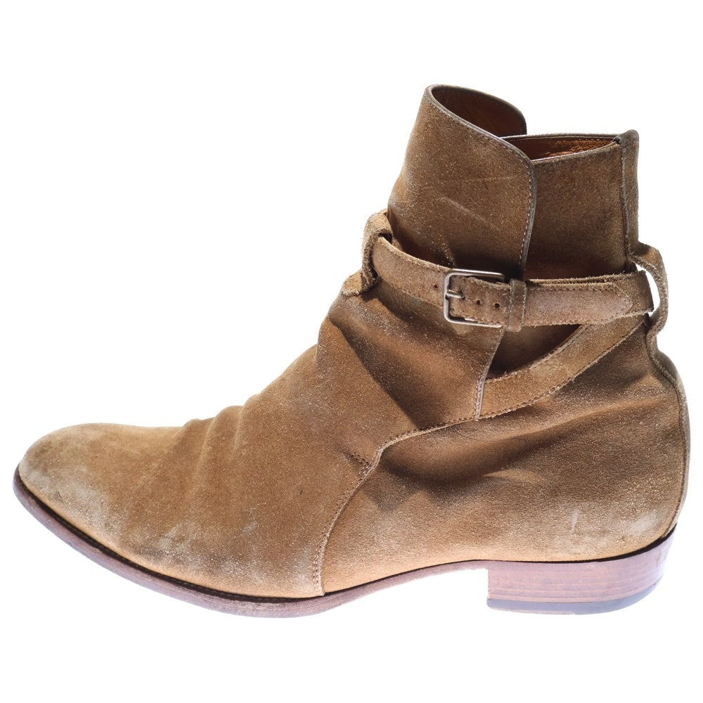 SAINT LAURENT PARIS(サンローランパリ) スウェードレザー ワイアットジョッパーブーツ ブラウン