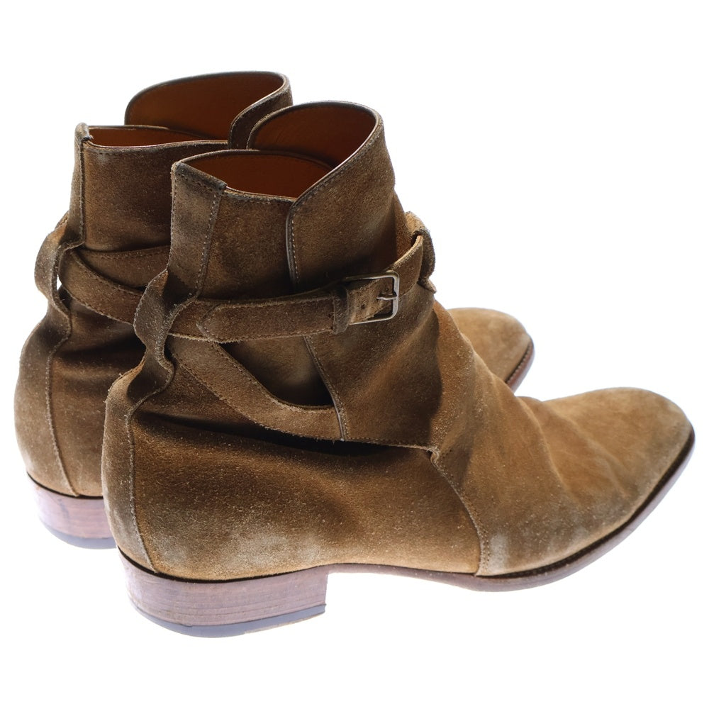 SAINT LAURENT PARIS(サンローランパリ) スウェードレザー ワイアットジョッパーブーツ ブラウン