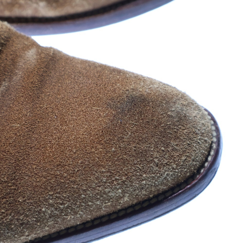 SAINT LAURENT PARIS(サンローランパリ) スエードレザー ワイアットハーネス リングブーツ ハイカットシューズ ブラウン 420090