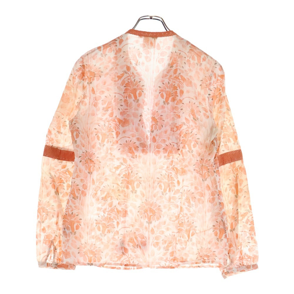 TORY BURCH(トリー バーチ) 花柄 ロングスリーブブラウス カットソー レディース オレンジ HLT001 01-13