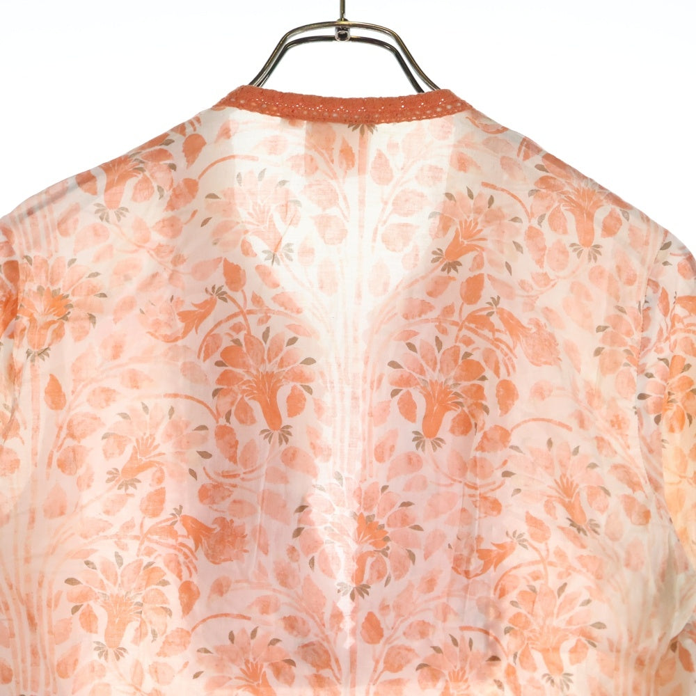 TORY BURCH(トリー バーチ) 花柄 ロングスリーブブラウス カットソー レディース オレンジ HLT001 01-13