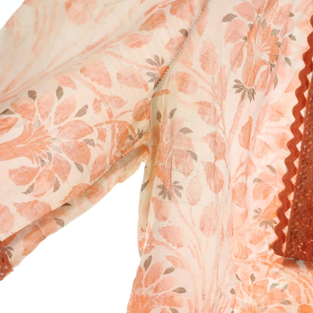 TORY BURCH(トリー バーチ) 花柄 ロングスリーブブラウス カットソー レディース オレンジ HLT001 01-13