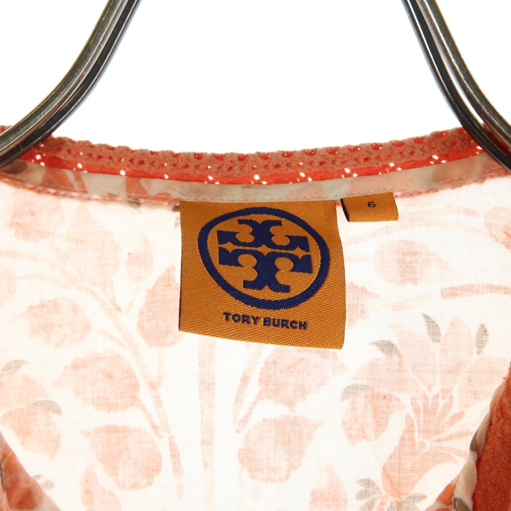 TORY BURCH(トリー バーチ) 花柄 ロングスリーブブラウス カットソー レディース オレンジ HLT001 01-13