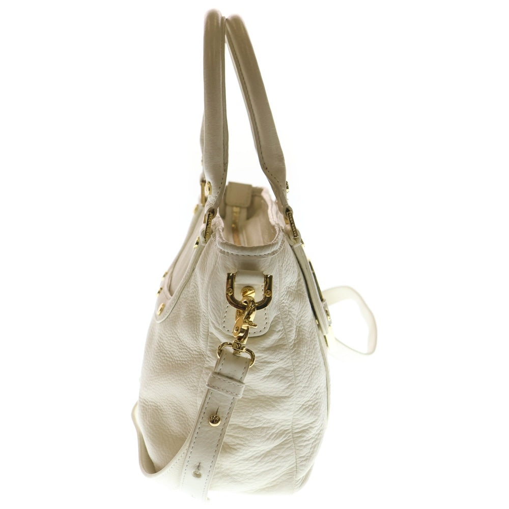 TORY BURCH(トリー バーチ) AMANDA アマンダ 2WAY レザーショルダーバッグ ハンドバッグ ホワイト レディース