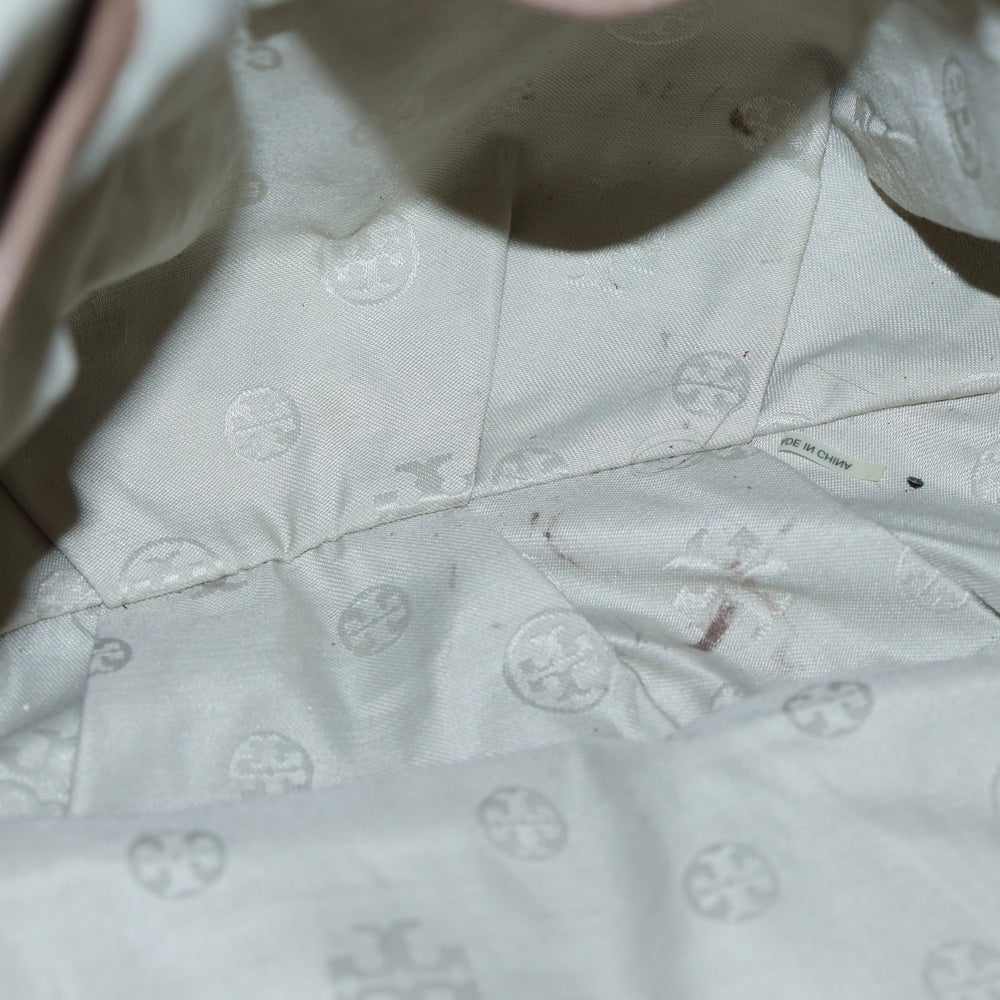 TORY BURCH(トリー バーチ) ロゴプレート 2WAY レザーショルダーバッグ ハンドバッグ ブラウン レディース