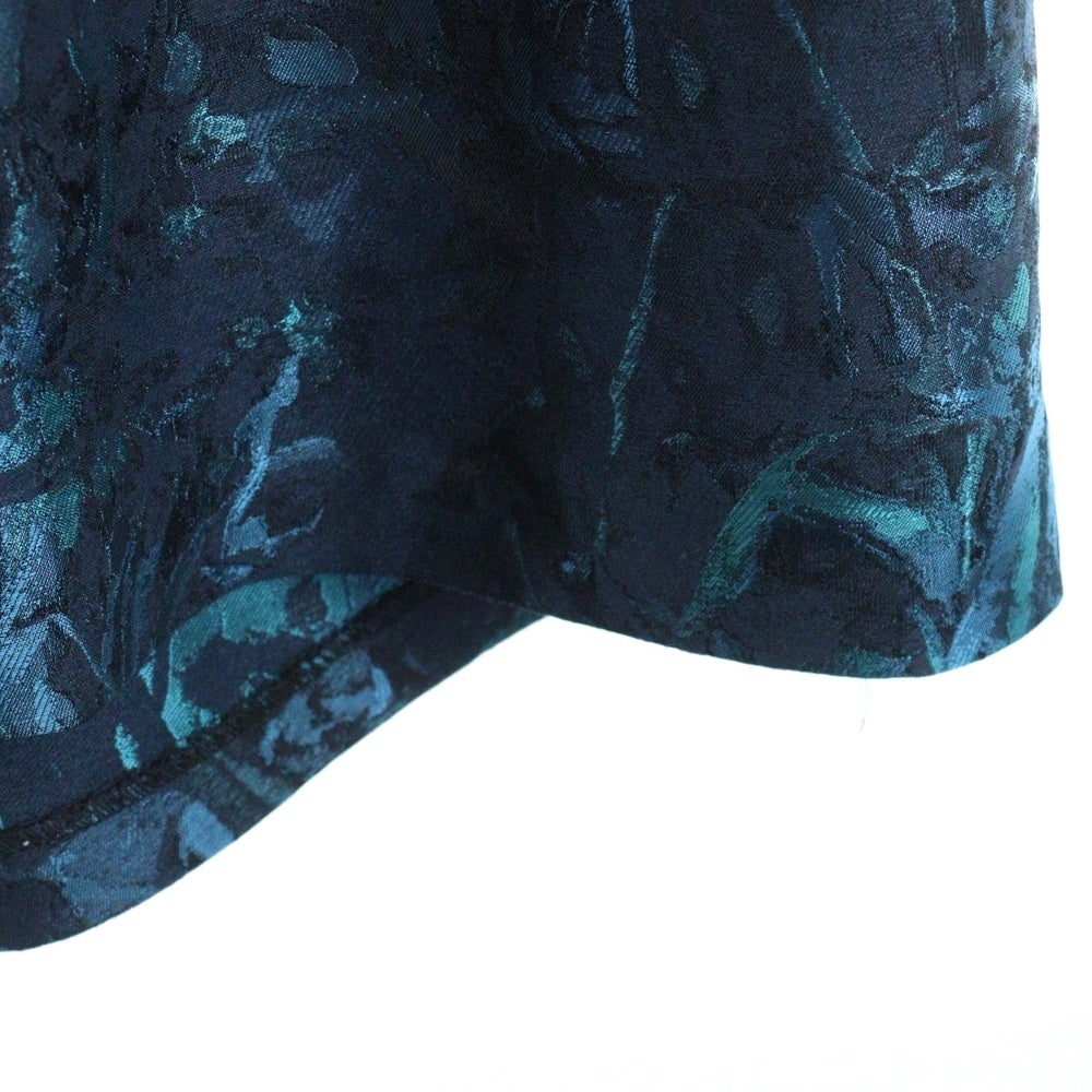 NO BRAND(ノーブランド) VERA WANG (ヴェラウォン) 総柄 ノースリーブワンピース ドレス レディース ブルー/ブラック