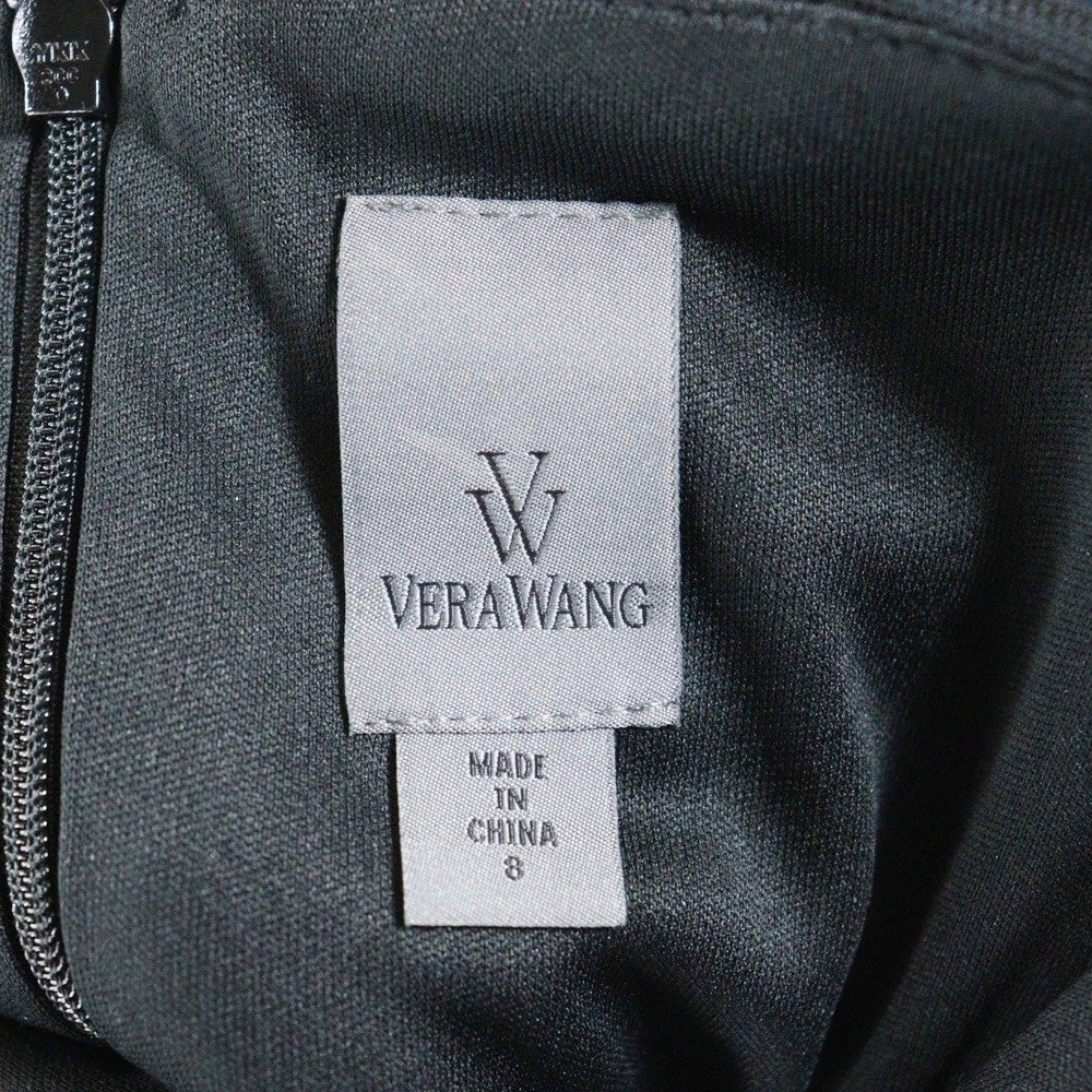 NO BRAND(ノーブランド) VERA WANG (ヴェラウォン) 総柄 ノースリーブワンピース ドレス レディース ブルー/ブラック