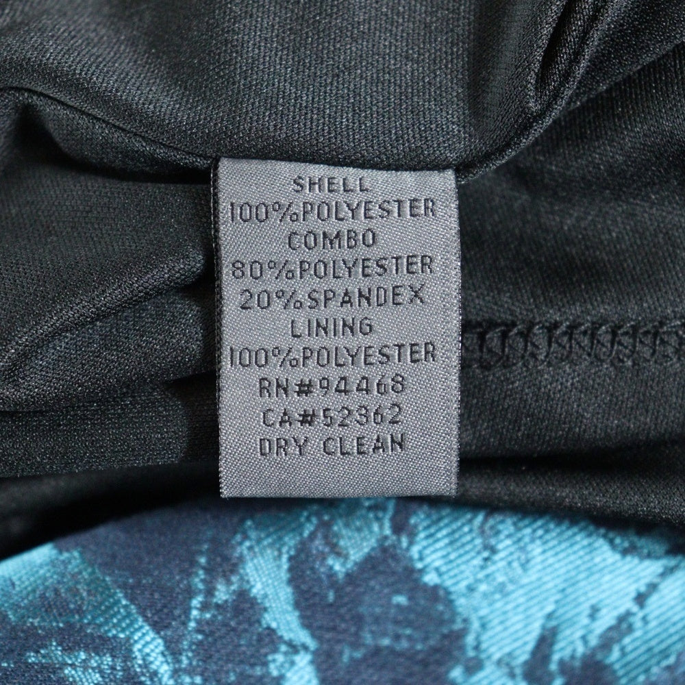 NO BRAND(ノーブランド) VERA WANG (ヴェラウォン) 総柄 ノースリーブワンピース ドレス レディース ブルー/ブラック