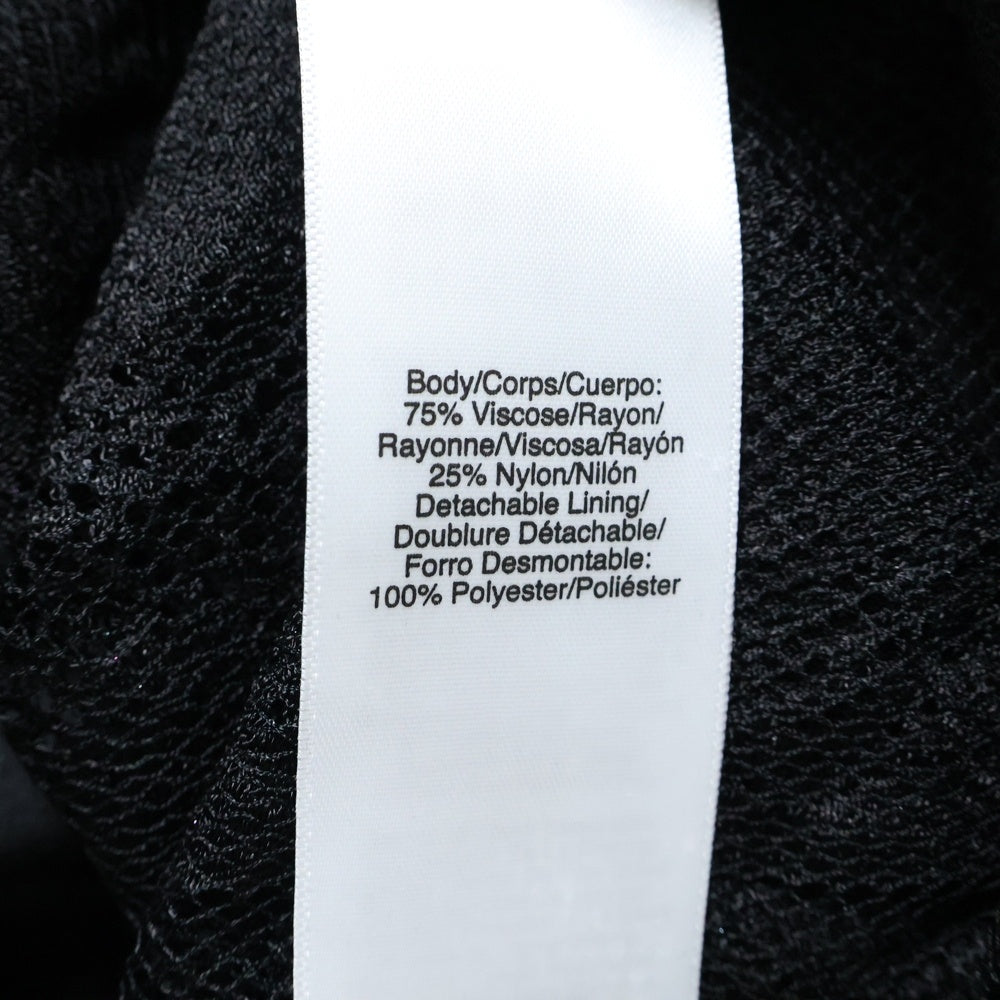 DKNY(ダナキャラン) MESH CREW NECK SLEEVELESS BLOUSE TOP メッシュ クルーネック スリーブレス ブラウス トップ レディース ブラック P4622922E