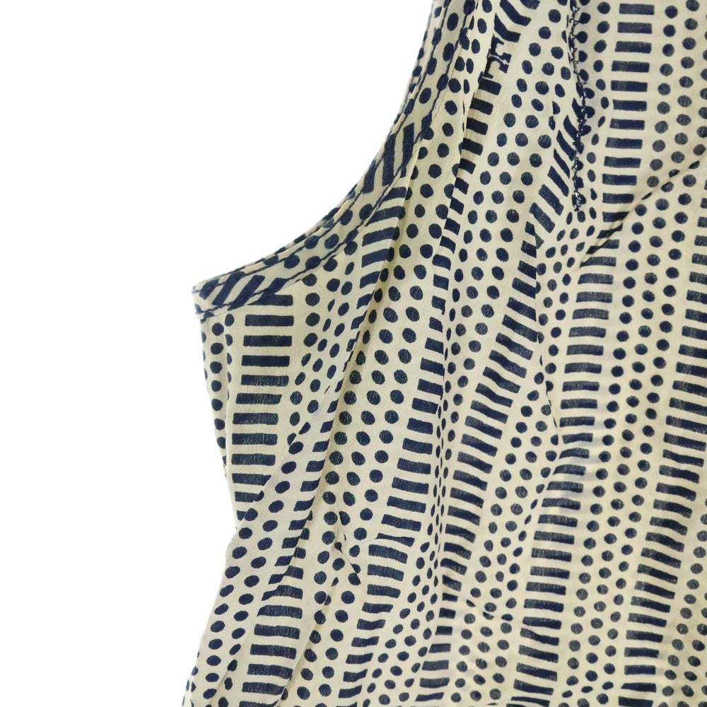 TORY BURCH(トリー バーチ) 総柄 ノースリーブカットソー レディース ネイビー/ベージュ 12121166