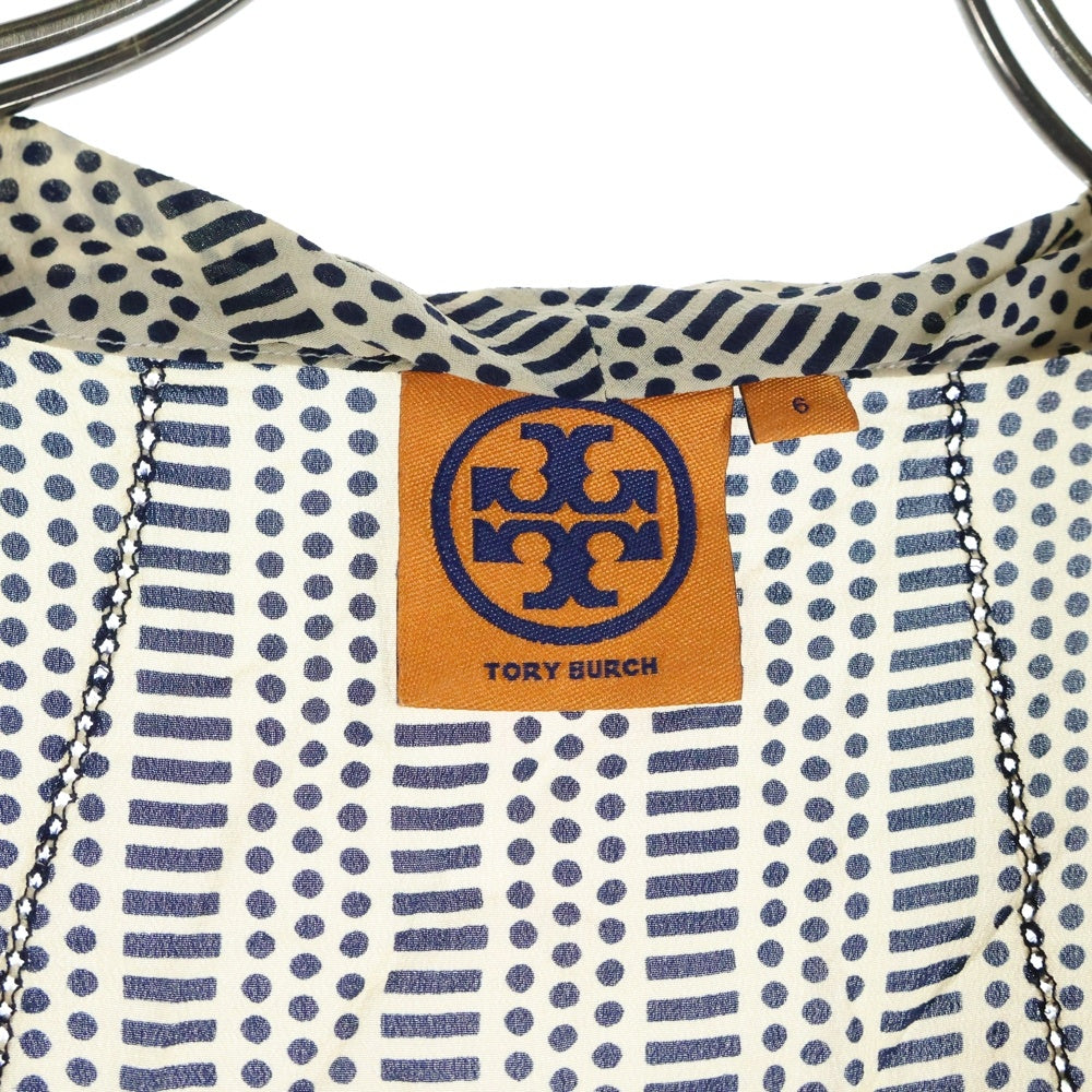 TORY BURCH(トリー バーチ) 総柄 ノースリーブカットソー レディース ネイビー/ベージュ 12121166