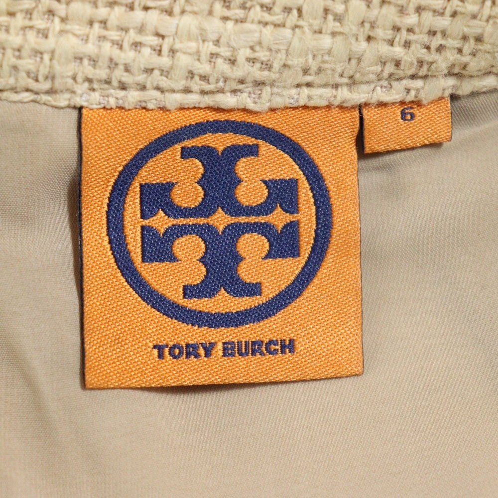TORY BURCH(トリー バーチ) ボーダー ポリコットンスカート レディース ベージュ 12131319