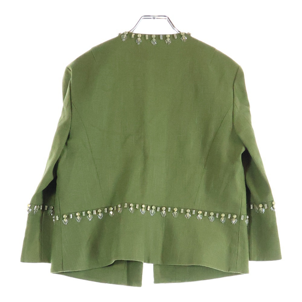 TORY BURCH(トリー バーチ) クリアスタッズ リネンカーディガン レディース グリーン 12161513