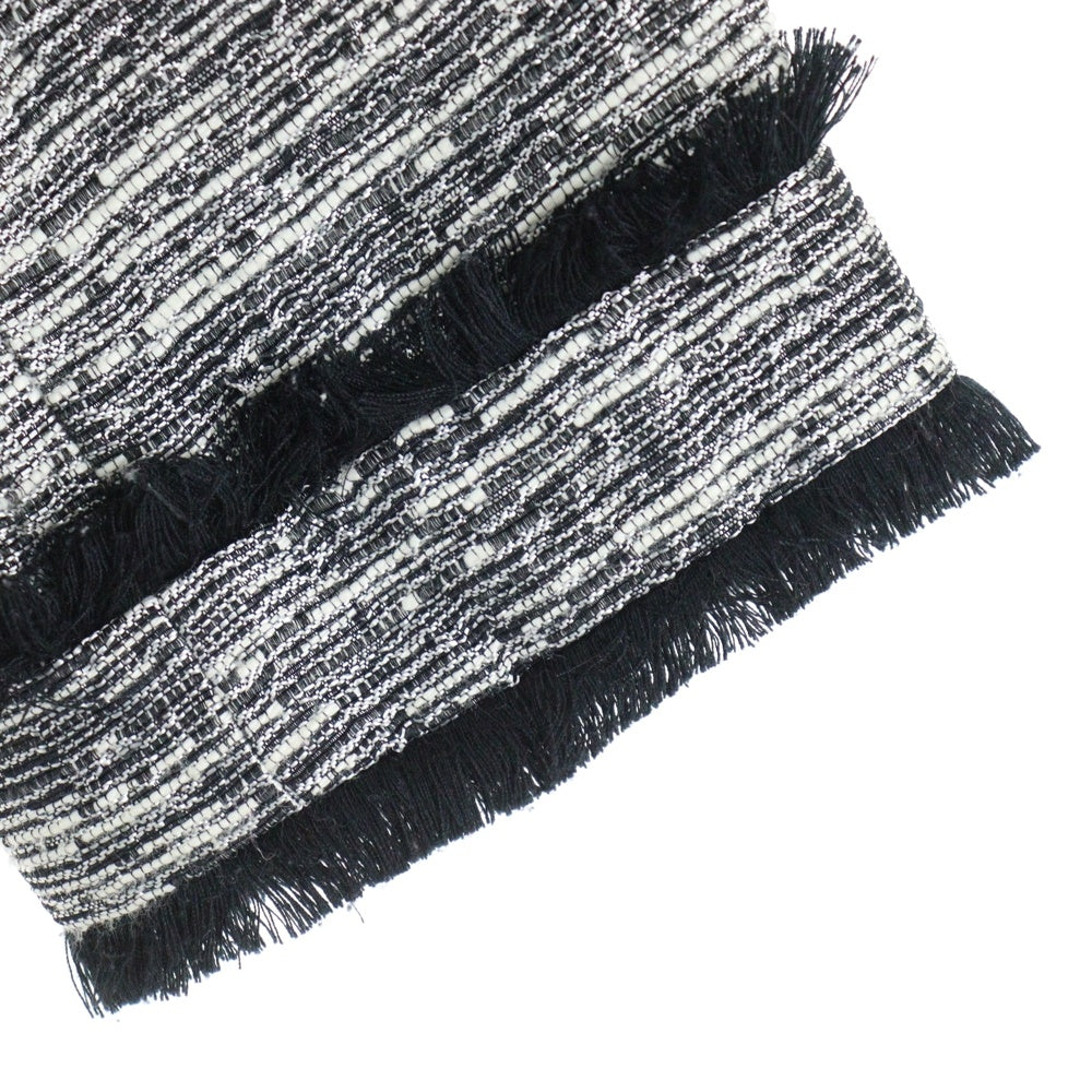 Kate Spade(ケイトスペード) フリンジ ノーカラーボタンジャケット レディース グレー/ブラック NJMU1228