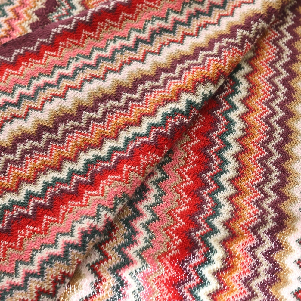 MISSONI(ミッソーニ) 総柄 ウール混アクリルマフラー ストール マルチカラー レディース