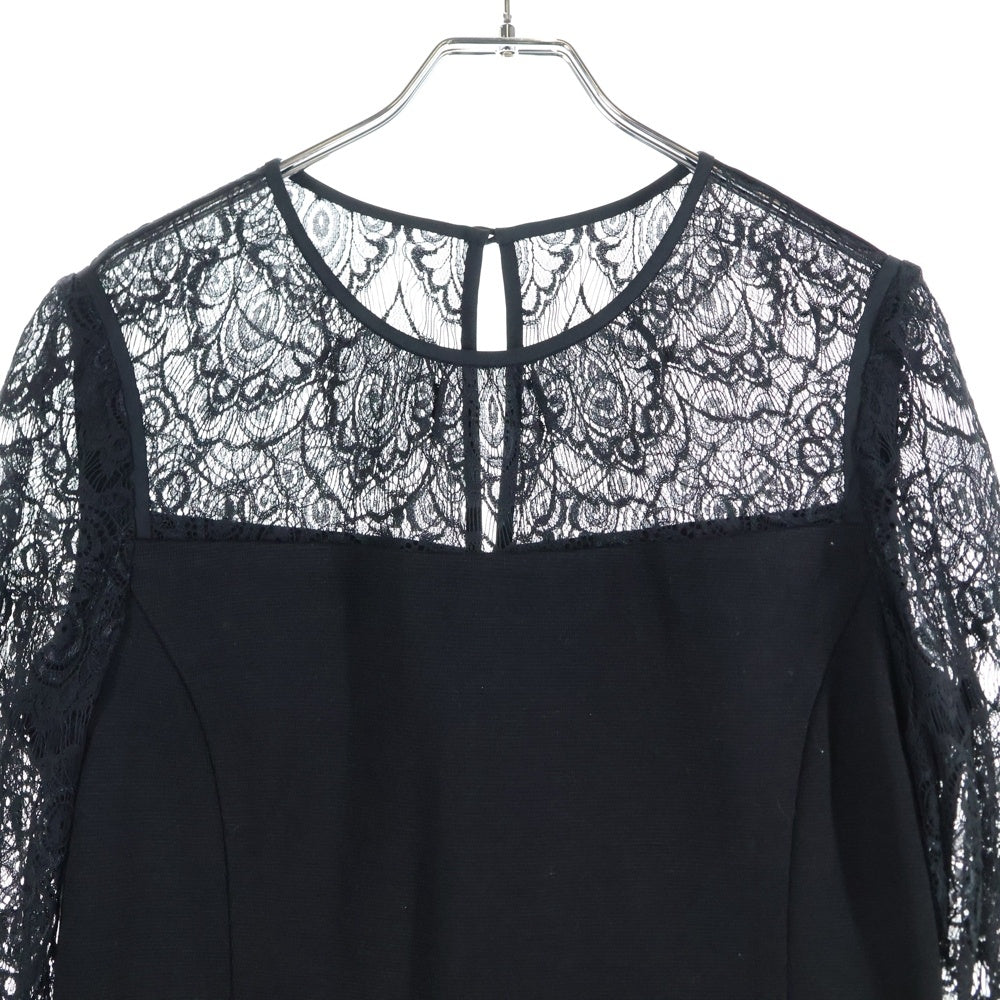 TORY BURCH(トリー バーチ) ウール混 ロングスリーブワンピース ドレス レディース ブラック 33132449