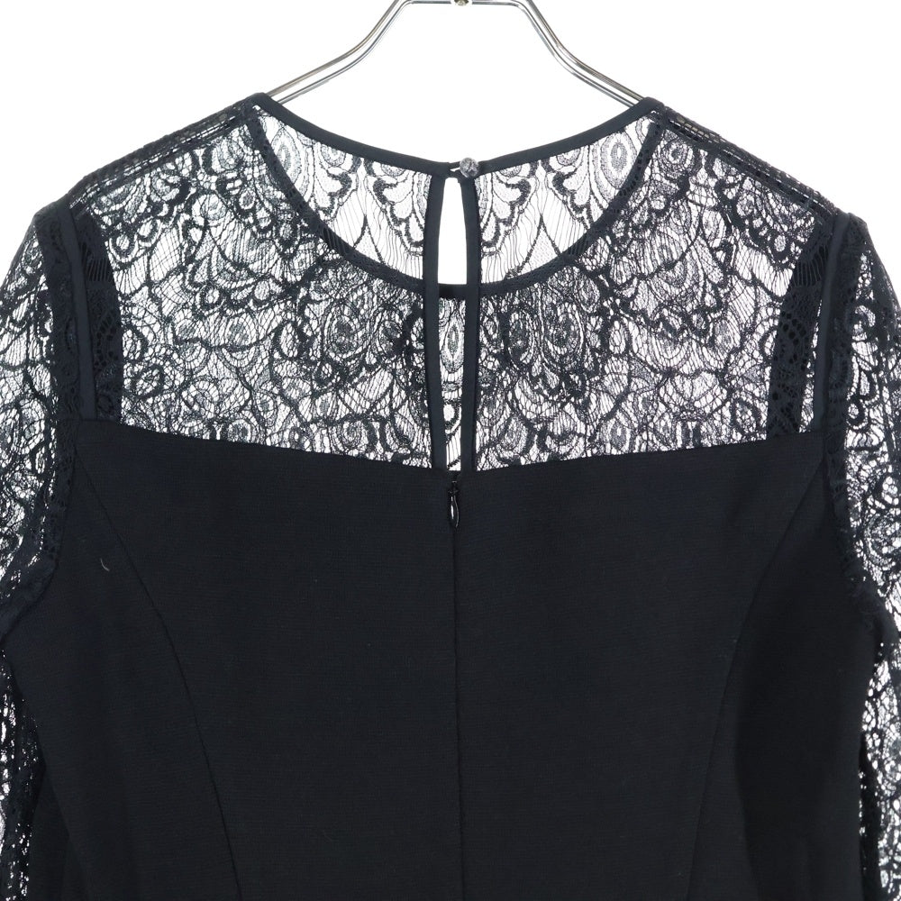 TORY BURCH(トリー バーチ) ウール混 ロングスリーブワンピース ドレス レディース ブラック 33132449