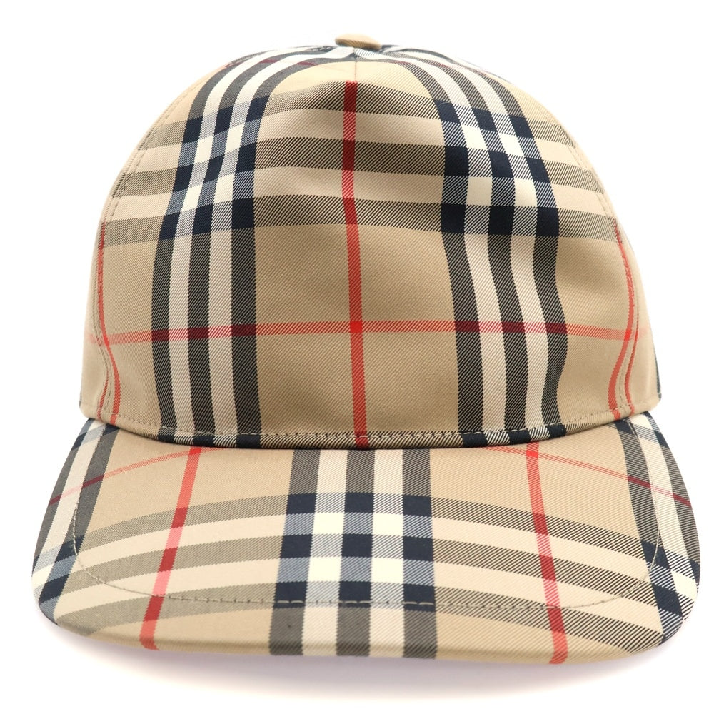 BURBERRY(バーバリー) HEAVY COTTON CHECK TRUCKER CAP ヘビーコットン ノバチェック柄 ベースボールキャップ 帽子 ベージュ 8026929