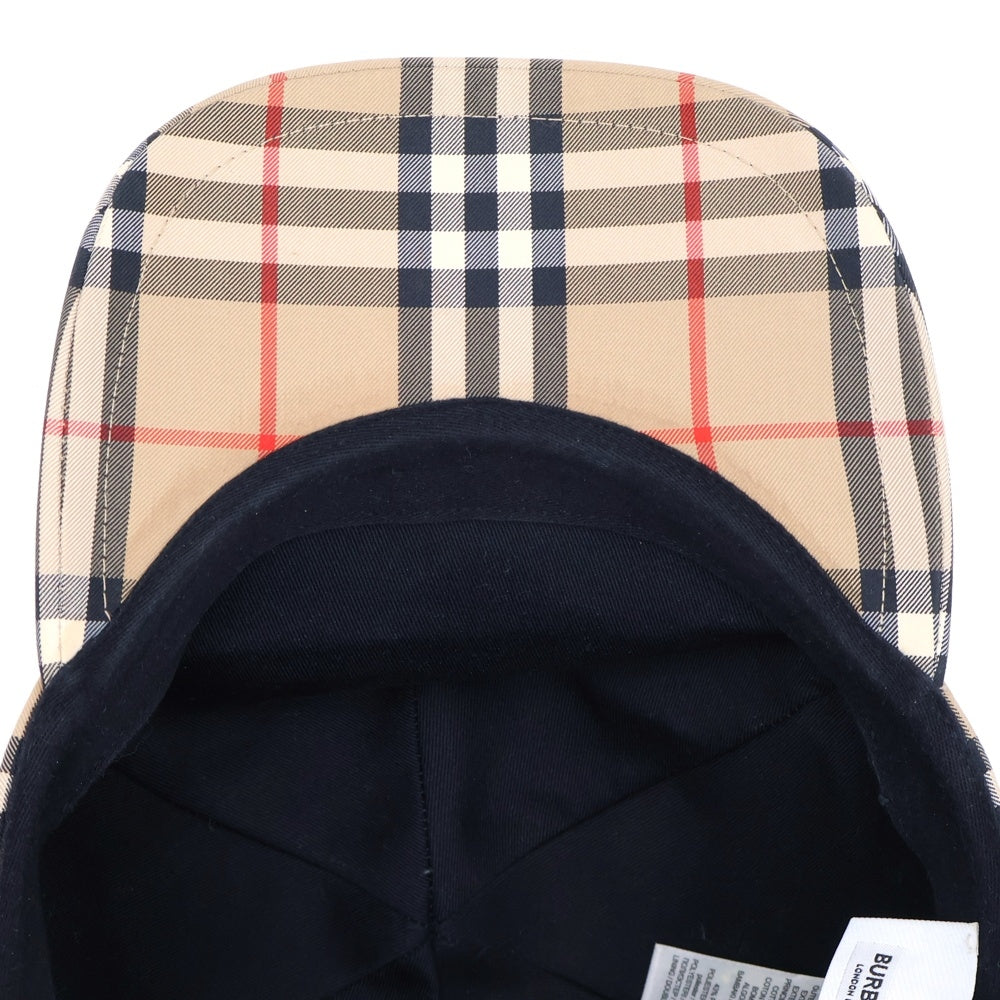 BURBERRY(バーバリー) HEAVY COTTON CHECK TRUCKER CAP ヘビーコットン ノバチェック柄 ベースボールキャップ 帽子 ベージュ 8026929