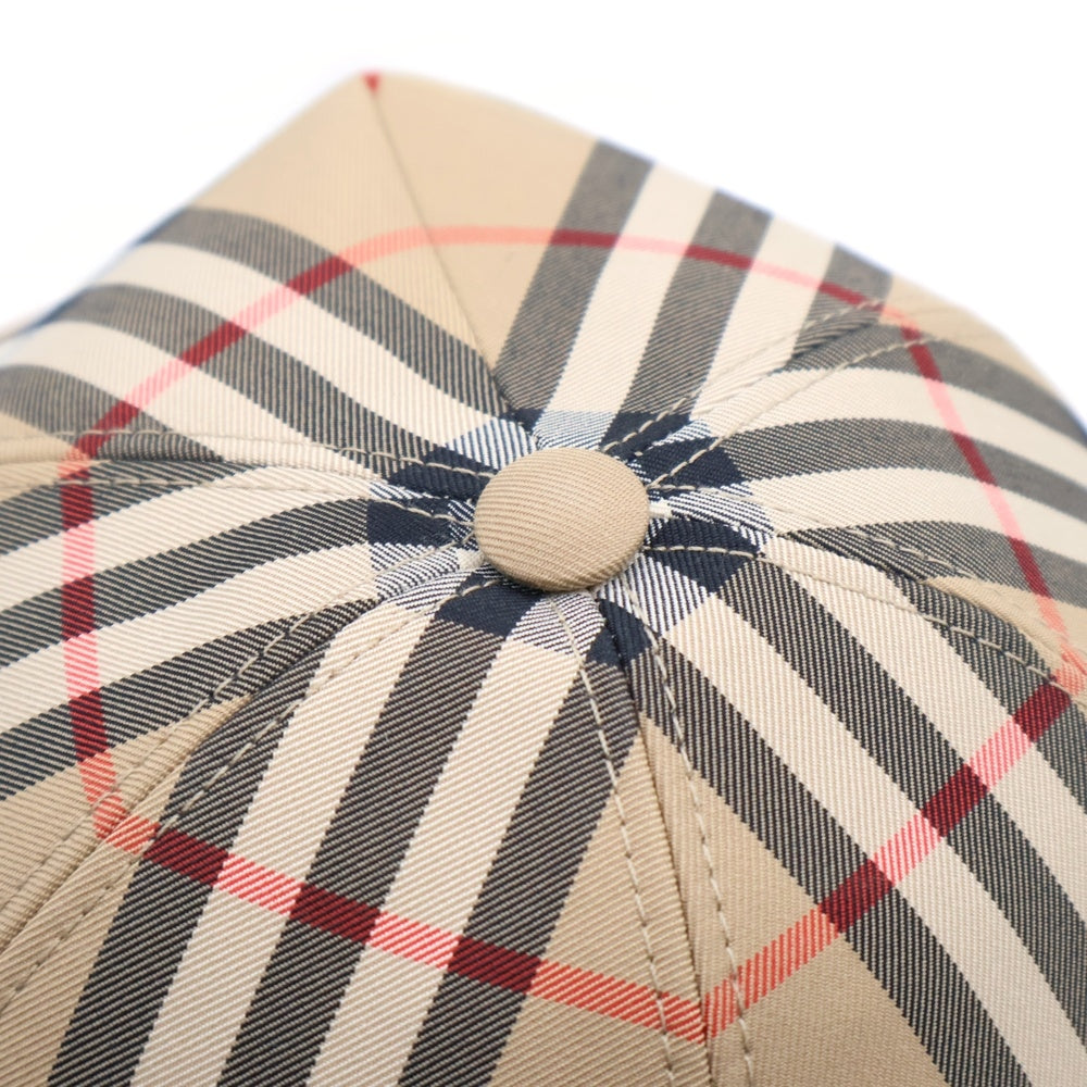 BURBERRY(バーバリー) HEAVY COTTON CHECK TRUCKER CAP ヘビーコットン ノバチェック柄 ベースボールキャップ 帽子 ベージュ 8026929